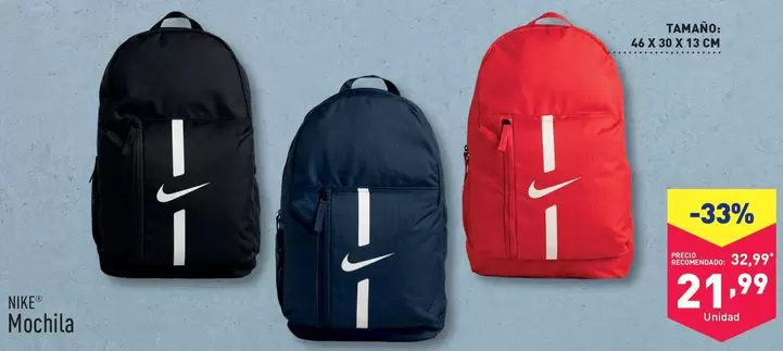 Oferta de Nike - Mochila por 21,99€ en ALDI