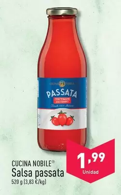 Oferta de Cucina Nobile - Salsa Passata por 1,99€ en ALDI