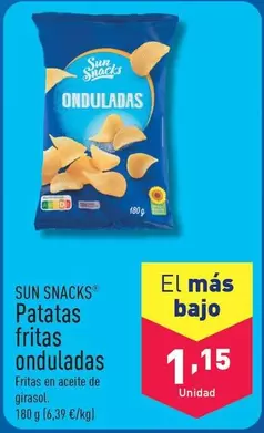 Oferta de Sun Snacks - Patatas Fritas Onduladas por 1,15€ en ALDI