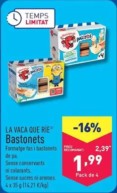 Oferta de La Vaca Que Ríe - Bastonets por 1,99€ en ALDI