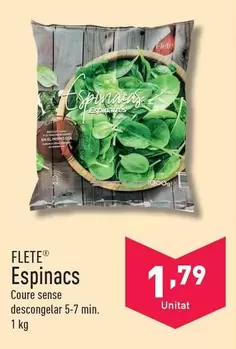 Oferta de Flete - Espinacs por 1,79€ en ALDI