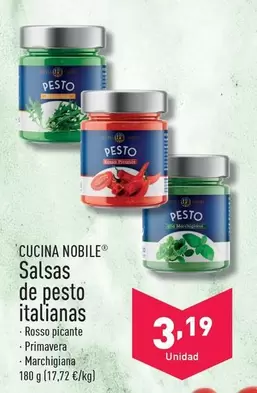 Oferta de Cucina Nobile - Salsas De Pesto Italianas por 2,79€ en ALDI