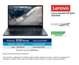 Oferta de Lenovo -  Ideapad 1 R5 8/512 SSD W11H por 8,5€ en Movistar