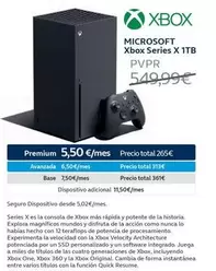 Oferta de Total - Microsoft - Xbox Series X 1tb por 549,99€ en Movistar