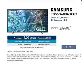 Oferta de Total - Samsung - TQ55Q60DAUXXC por 7,07€ en Movistar