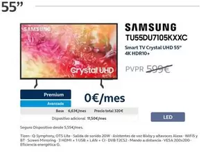 Oferta de Premium - Samsung - TU55DU7105KXXC por 599€ en Movistar