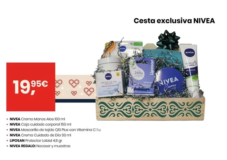 Oferta de Nivea - Cesta Exclusiva 1 Ud por 19,95€ en Eroski