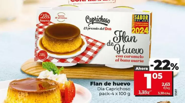 Oferta de Dia Caprichoso - Flan De Huevo por 1,05€ en Dia