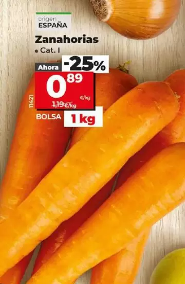 Oferta de Zanahorias por 0,89€ en Dia