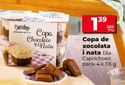 Oferta de Dia Caprichoso - Copa De Chocolate Y Nata por 1,39€ en Dia