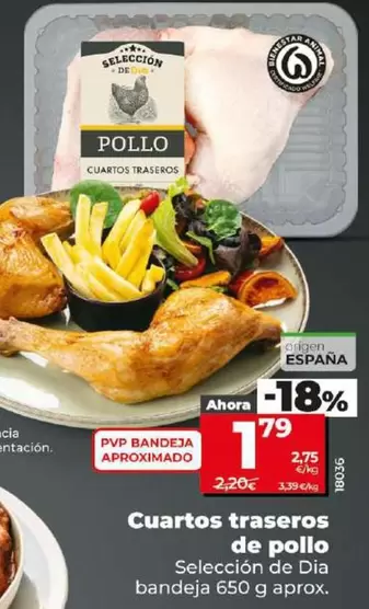 Oferta de Seleccion De Dia - Cuartos Traseros De Pollo por 1,79€ en Dia