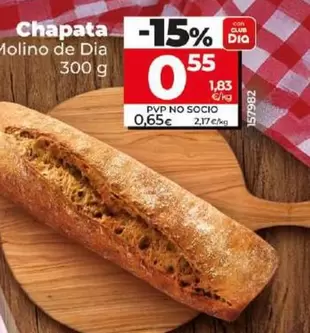 Oferta de El Molino De Dia - Chapata por 0,55€ en Dia