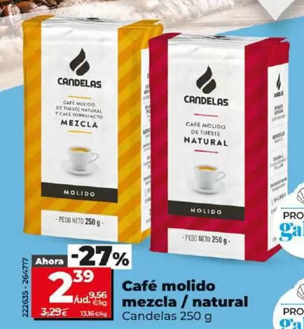 Oferta de Candelas - Cafe Molido Mezcla / Natural por 2,39€ en Dia