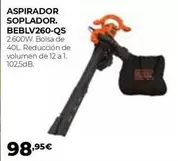 Oferta de Black & Decker - Aspirador Soplador BEBLV260-QS  por 98,95€ en Ferbric