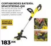 Oferta de Stanley - Cortabordes Batería. SFMCST933M1-QW por 183,15€ en Ferbric