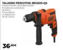 Oferta de Black & Decker - Taladro Percutor BEH200-QS por 36,5€ en Ferbric