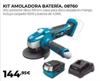 Oferta de Kit Amoladora Batería. 08760 por 144,95€ en Ferbric