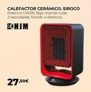 Oferta de Siroco - Calefactor Ceramico por 27,5€ en Ferbric