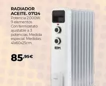 Oferta de Radiador Aceite  por 85,95€ en Ferbric