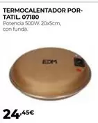 Oferta de Edm - Termocalentador PorTatil 07180 por 24,45€ en Ferbric