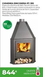 Oferta de Chimenea Rinconera R7.595  por 844€ en Ferbric