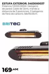 Oferta de Britec - Estufa Exterior  por 169,4€ en Ferbric