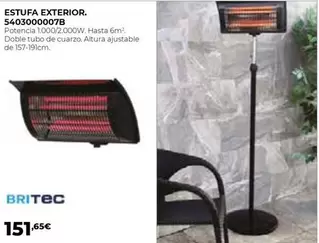 Oferta de Britec - Estufa Exterior por 151,65€ en Ferbric