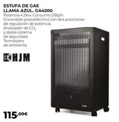 Oferta de HJM - Estufa De Gas Llama Azul por 115€ en Ferbric