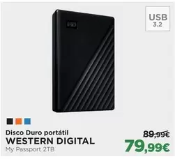 Oferta de Western digital - Disco Duro Portátil por 79,99€ en El Corte Inglés