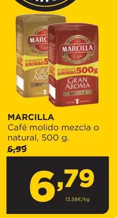 Oferta de Marcilla - Cafe Molido Mezcla O Natural por 6,79€ en Alimerka