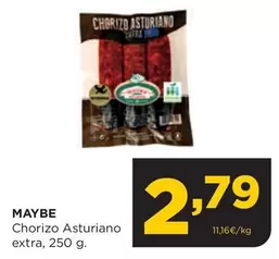 Oferta de Maybe - Chorizo Asturiano Extra por 2,79€ en Alimerka