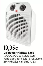 Oferta de Habitex - Calefactor E363 por 19,95€ en Cadena88