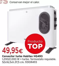 Oferta de Habitex - Convector Turbo Hq493 por 49,95€ en Cadena88