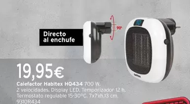 Oferta de Habitex - Calefactor HQ434 por 19,95€ en Cadena88