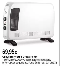 Oferta de Ufesa - Convector Turbo Polux por 69,95€ en Cadena88