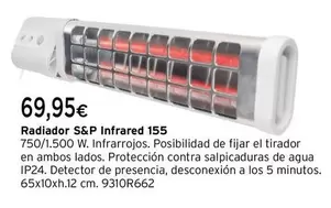 Oferta de S&P - Radiador S&p Infrared 155 por 69,95€ en Cadena88