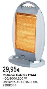 Oferta de Habitex - Radiador E344 por 29,95€ en Cadena88