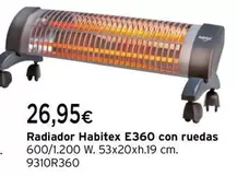 Oferta de Habitex - Radiador E360 Con Ruedas por 26,95€ en Cadena88