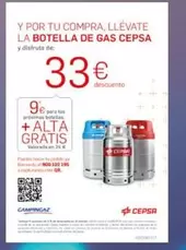 Oferta de Cepsa - Botella De Gas por 33€ en Cadena88