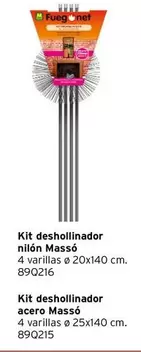 Oferta de Fuegonet - Kit Deshollinador Acero Massó en Cadena88