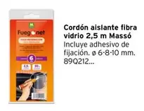 Oferta de Fuegonet - Cordon Aislante Fibra Vidrio 2,5 M Masso en Cadena88