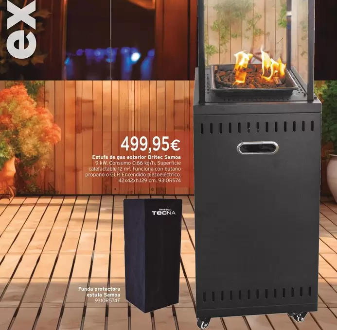 Oferta de Britec - Estufa De Gas Exterior Samoa por 499,95€ en Cadena88