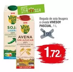 Oferta de ViveSoy - Beguda De Soia Lleugera O Civada por 1,72€ en Condis