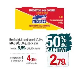 Oferta de Massó - Bonitol Del Nord En Oli D'oliva por 5,59€ en Condis