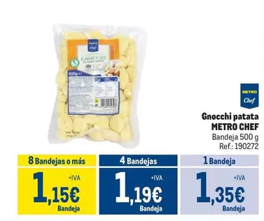 Oferta de Chef - Metro  - Gnocchi Patata por 1,35€ en Makro