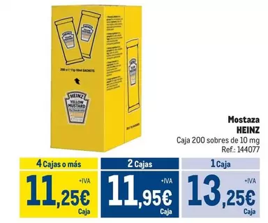 Oferta de Heinz - Mostaza por 13,25€ en Makro