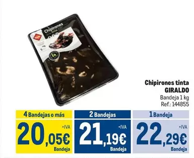 Oferta de Giraldo - Chipirones Tinta por 22,29€ en Makro