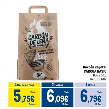 Oferta de Carcoa -  Basic - Carbón Vegetal por 6,79€ en Makro