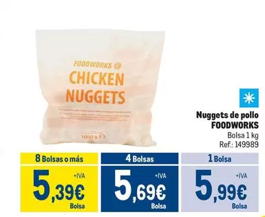 Oferta de Foodworks - Nuggets De Pollo por 5,99€ en Makro