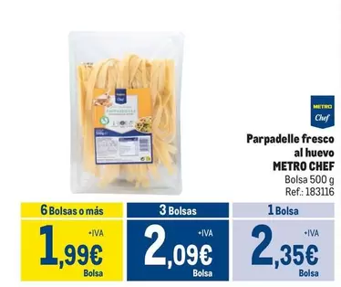 Oferta de Chef - Metro -  Parquetelle Fresco Al Huevo por 2,35€ en Makro